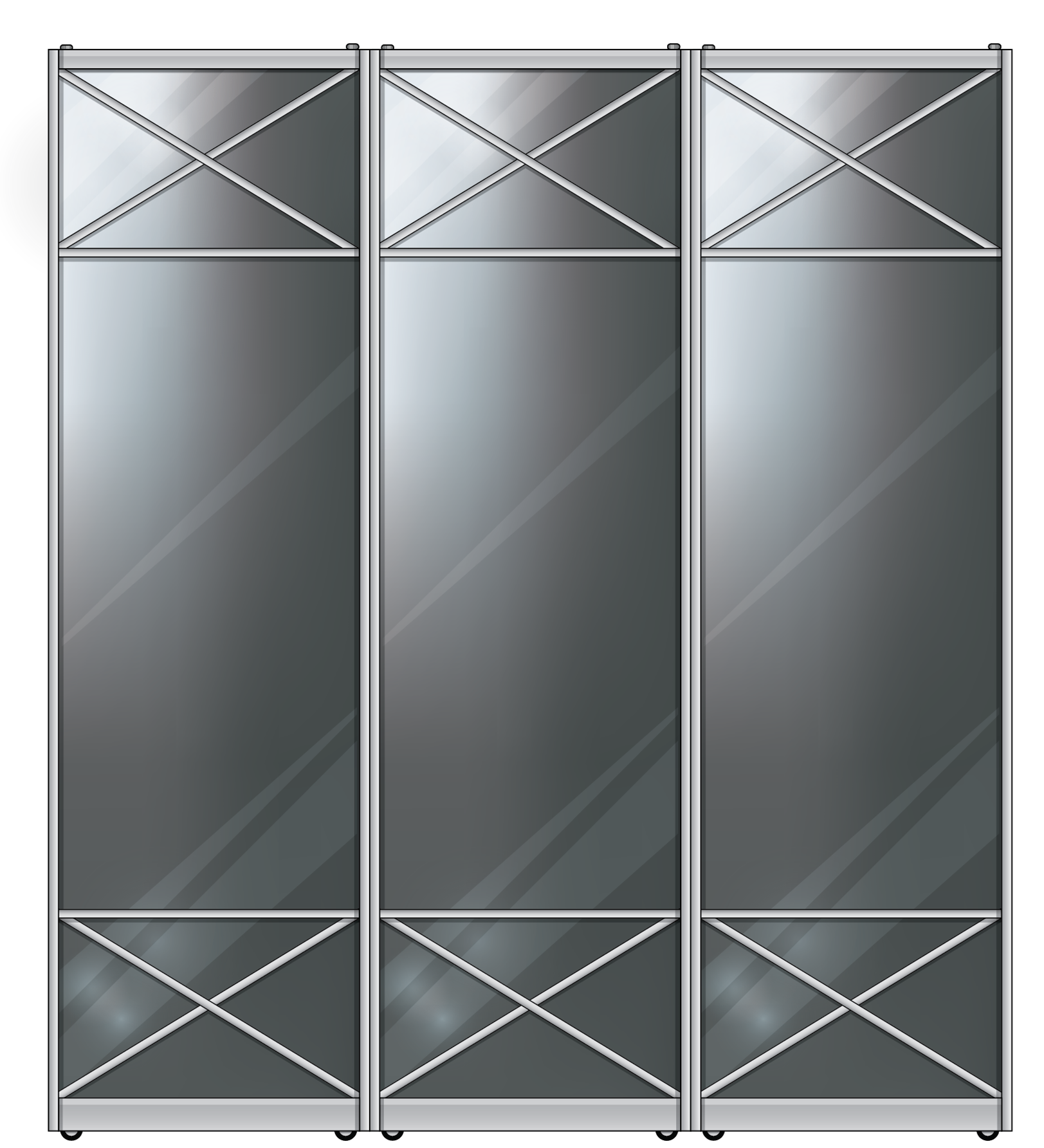 Kомбинированные двери для шкафов-купе