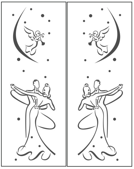 Рисунки для пескоструя на двери-купе Арки Феи