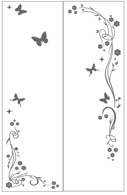 Рисунки для пескоструя на двери-купе Бабочки