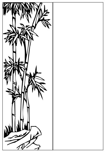 Рисунки для пескоструя на двери-купе Бамбук