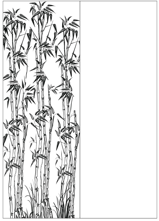 Рисунки для пескоструя на двери-купе Бамбук