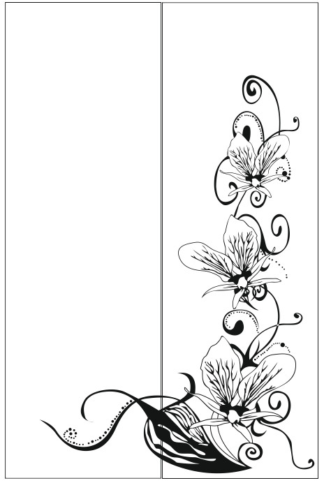 Рисунки для пескоструя на двери-купе Цветы