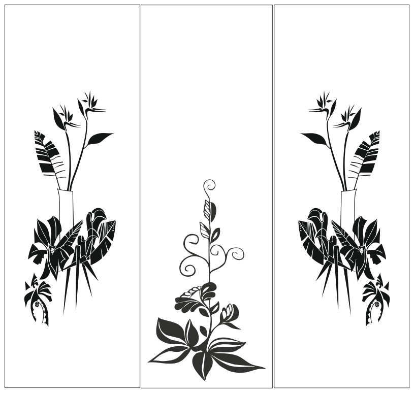 Рисунки для пескоструя на двери-купе Цветы