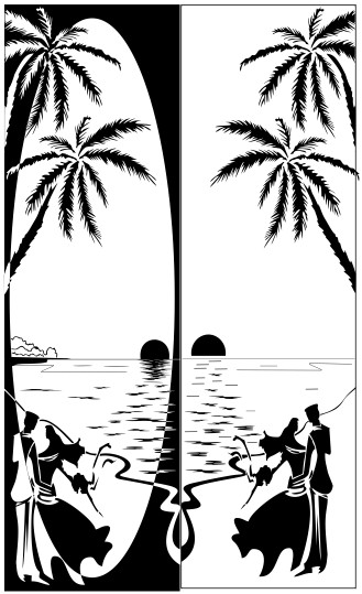 Рисунки для пескоструя на двери-купе Люди