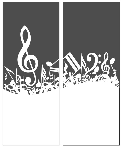 Рисунки для пескоструя на двери-купе Музыка