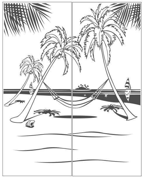 Рисунки для пескоструя на двери-купе Пейзажи